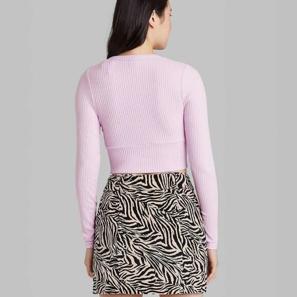 Wild Fable Long Sleeve Cozy Tiny Top T-Shirt - Picture 2 of 6